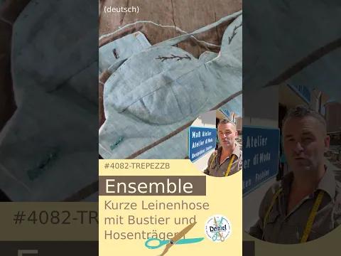 Ensemble-Idee: Kurze Leinenhose mit verspieltem Bustier und Trägern, bestickt [ DE ]