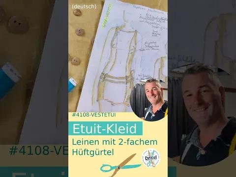 Kleid-Inspiration: Ãrmelfreies, tailliertes Etuitkleid aus Leinen mit doppeltem lässigem Hüftgürtel